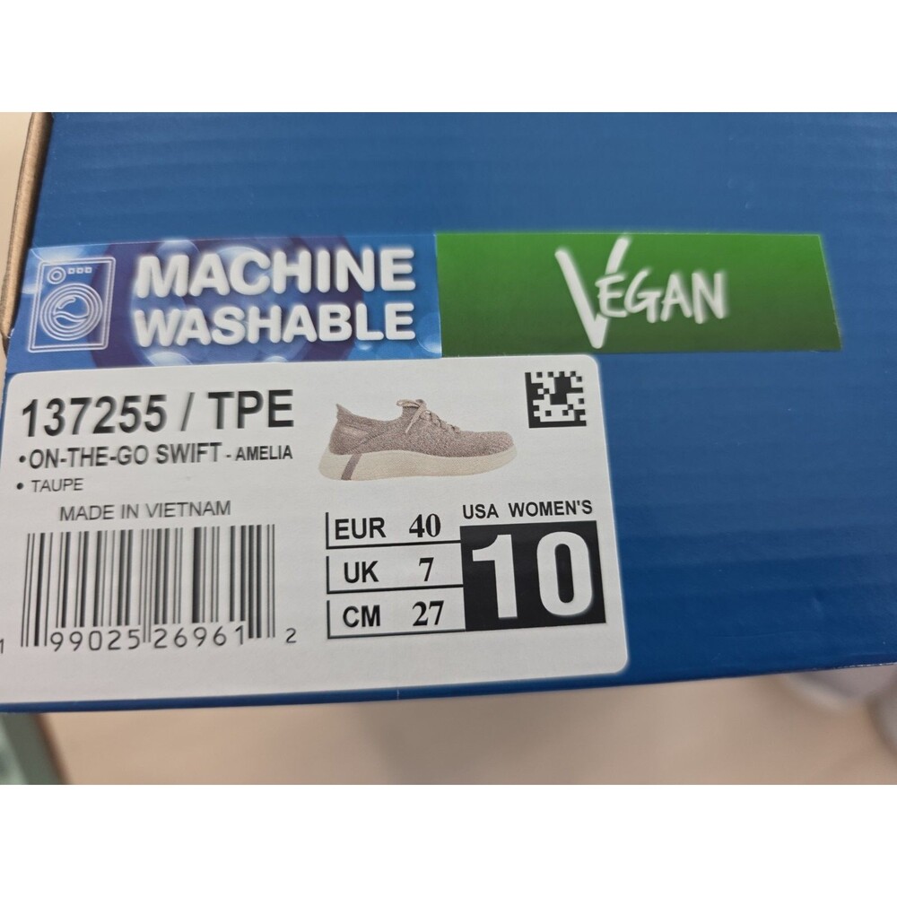Skechers Slip-Ins On-the-go Amelia Hands Free Sneakers Taupe 10 New In Box - Picture 9 of 11